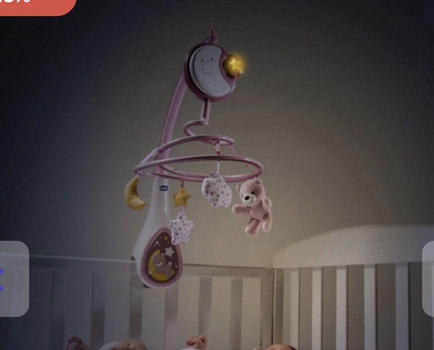 Мобіль на ліжечко Chicco Next2Dreams 3 в 1 рожевий