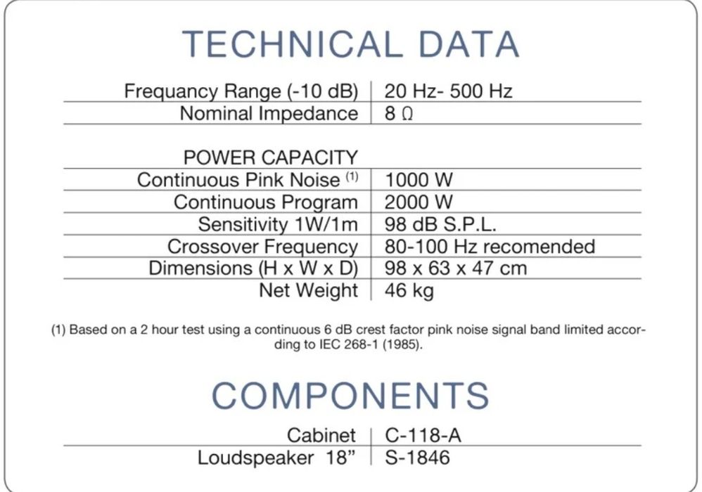 COLUNA DE SOM KCS ( coluna de som de cinema )