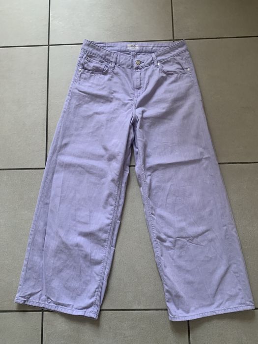 Liliowe szerokie jesnsy damskie Q/S