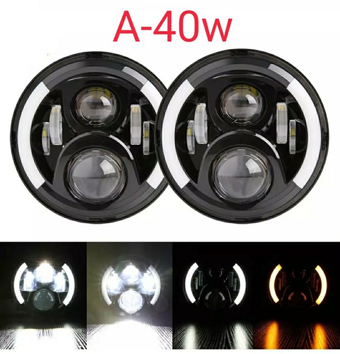Faróis led moto 4x4