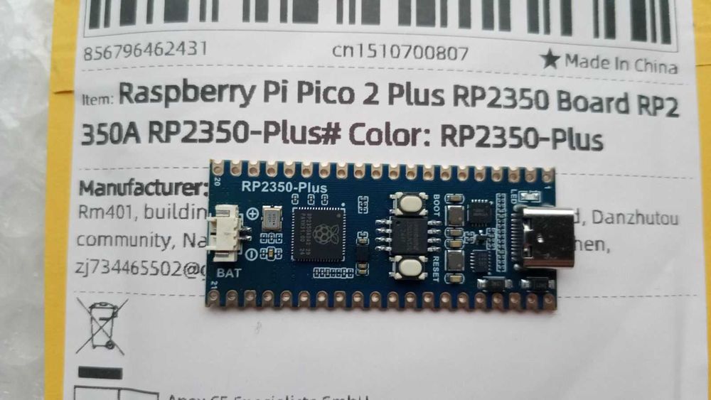 Raspberry Pi Pico 2 Plus RP2350 отладочная плата flash 4 MB / 16 MB