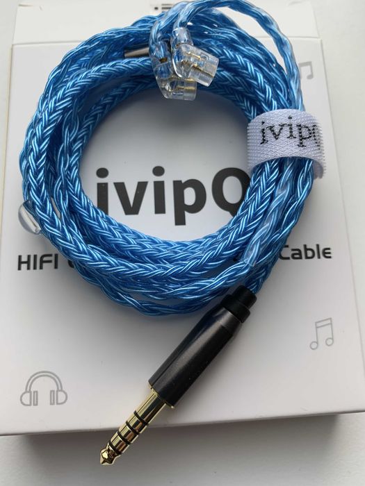 ivipQ 16-ти жильний посрібнений кабель для навушників KZ 4.4 мм