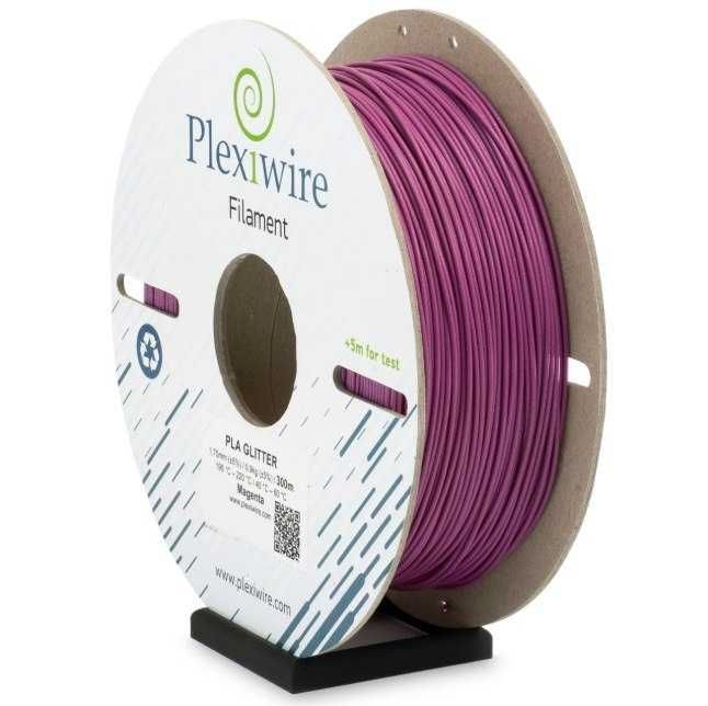 Plexiwire PLA Glitter Maroon та Magneta — декоративний філамент із гліттером, насиченими кольорами, стабільним друком і преміальним виглядом моделей