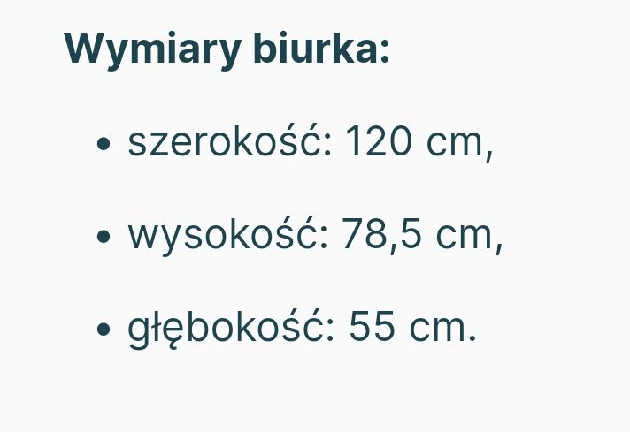 Biurko z szufladami Białe - połysk