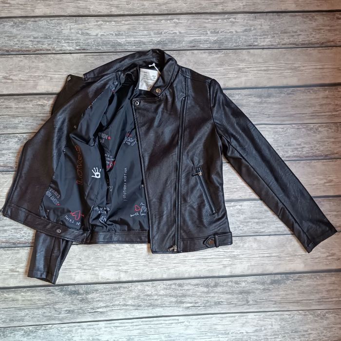 РОЗПРОДАЖ!! 13-14р, 164см НОВА куртка косуха кожанка з біркою весна