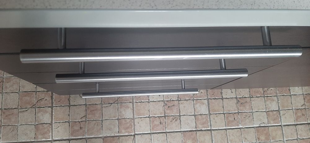 Fronty kuchenne 17 szt Mdf połysk kpl +uchwyt satyna