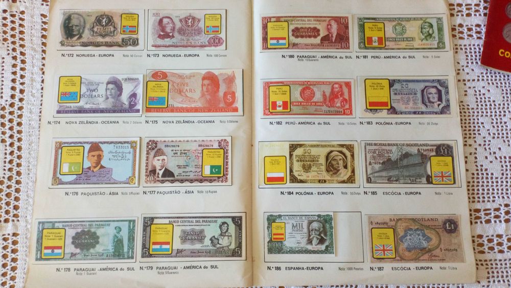 Caderneta de "Notas de banco de todo o mundo"