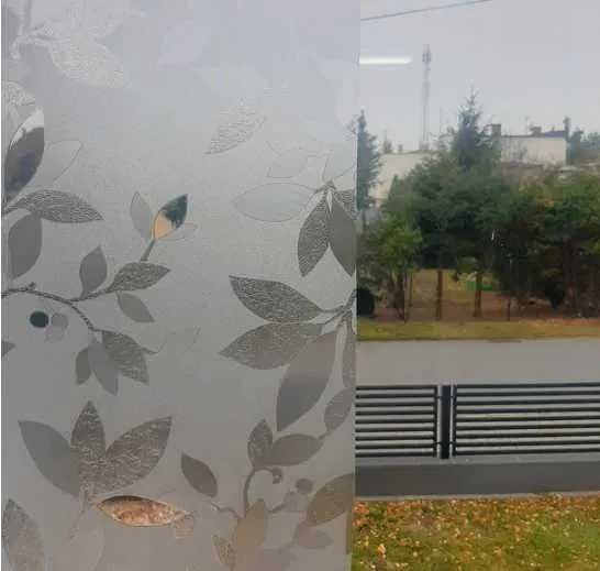 Folia Statyczna Na Okno Szybę FANTAZYJNE LIŚCIE 67,5x150cm bez kleju