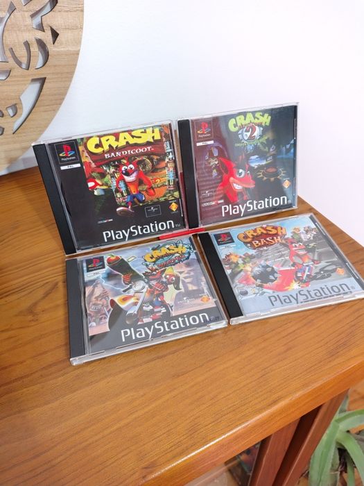 Lote 4 Jogos Crash Bandicoot PS1 (Originais / Capas Repro)