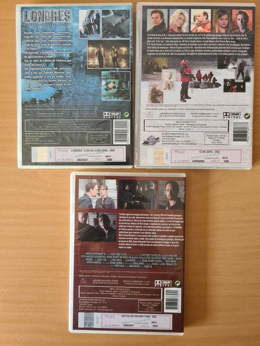 3 filmes em DVD sobre catástrofes