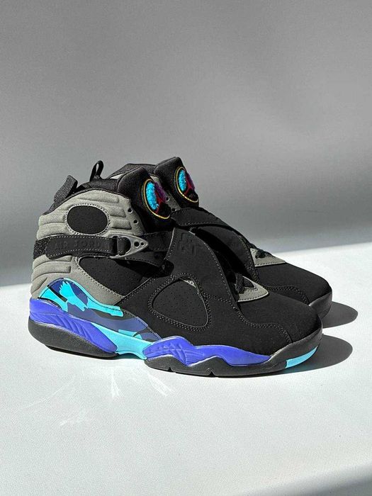 Бомбические мужские кроссовки Jordan 8 Retro Aqua кросівки джордан