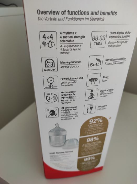 Bomba tira leite recarregável NUK Nature Sense