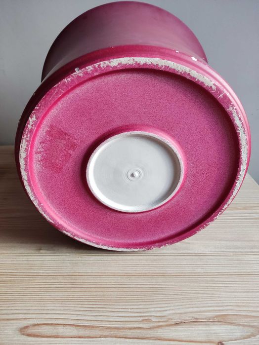 Donica doniczka ceramiczna odcień bordowy fi 29 cm