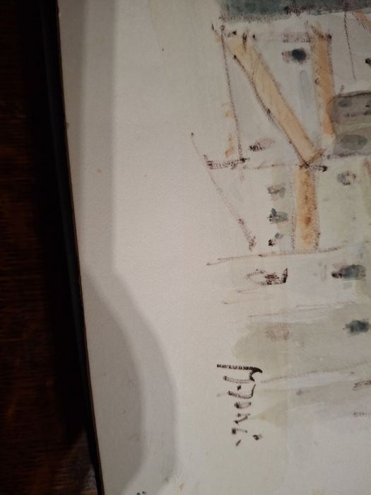 Aguarela pintura Manuel Jorge Lisboa