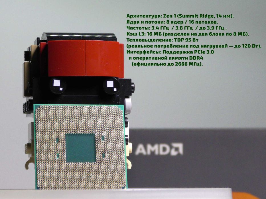 Процесор AMD Ryzen 7 1700X (8 ядер / 16 потоків) Socket AM4