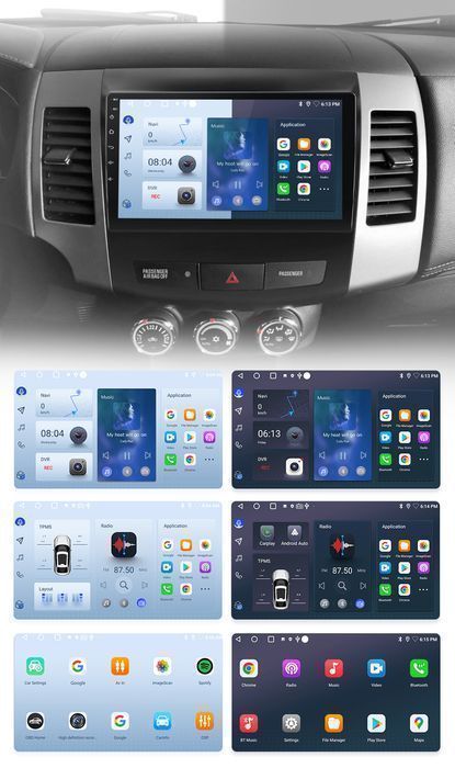 Mitsubishi Outlander XL C-Crosser – Radio Android 15 9" CarPlay Android Auto 2GB/32GB GPS Nawigacja Stacja Multimedialna WiFi Bluetooth PL