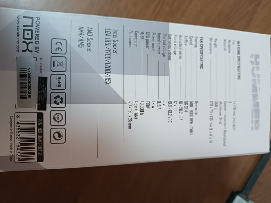 Nox H-12/INTEL E AMD CPU COOLER