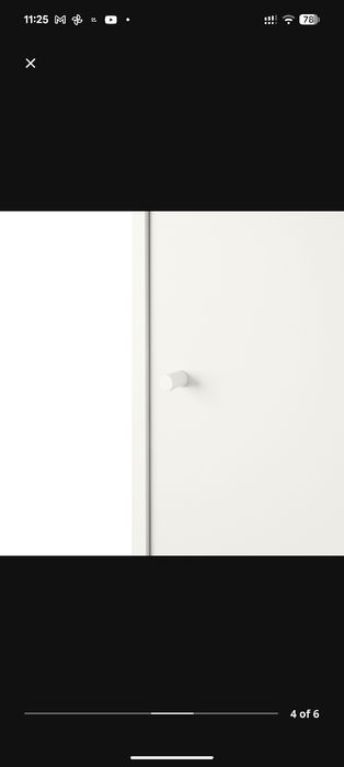 IKEA KLEPPSTAD Wardrobe with sliding doors, white, 117x55x176 cm