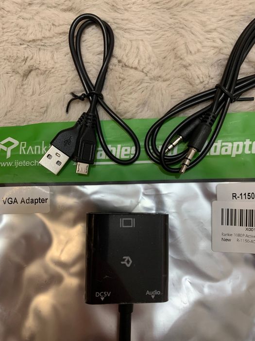 Адаптер HDMI to VGA з аудіо виходом та USB живленням