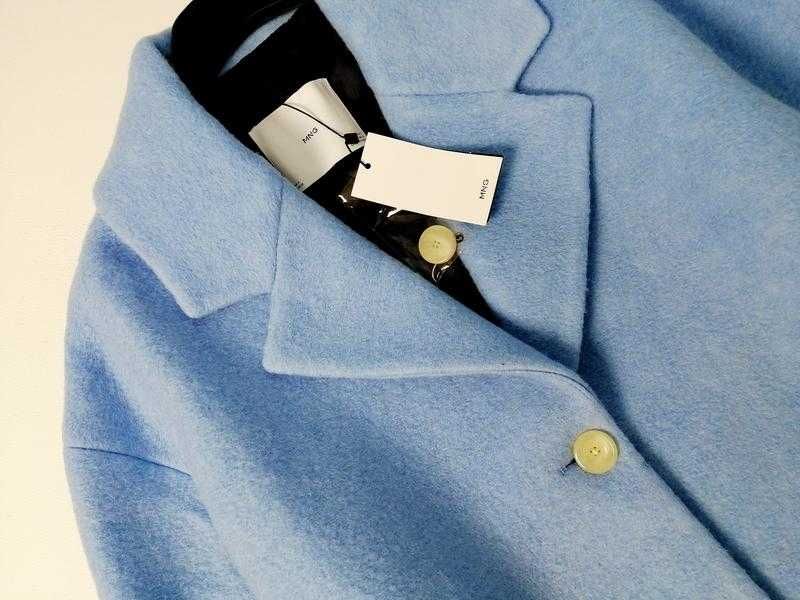 Новое шерстяное пальто оверсайз шерсть Мango премиум