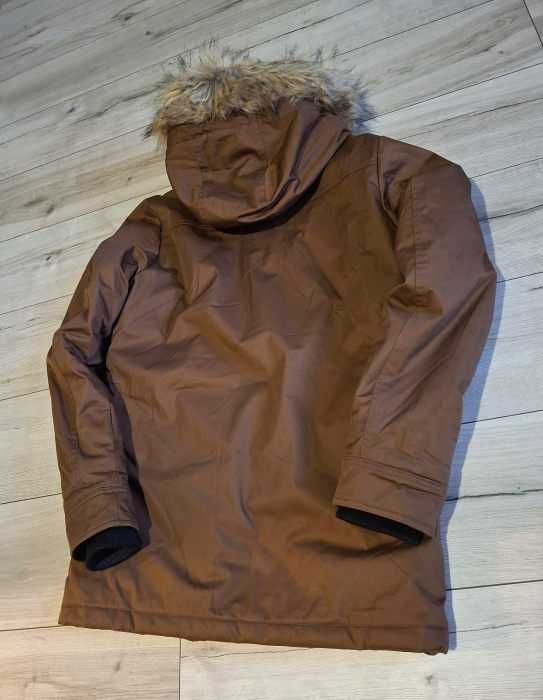 CROPP kurtka jak nowa rozm S fajny styl i jakosc brąz kaptur futro