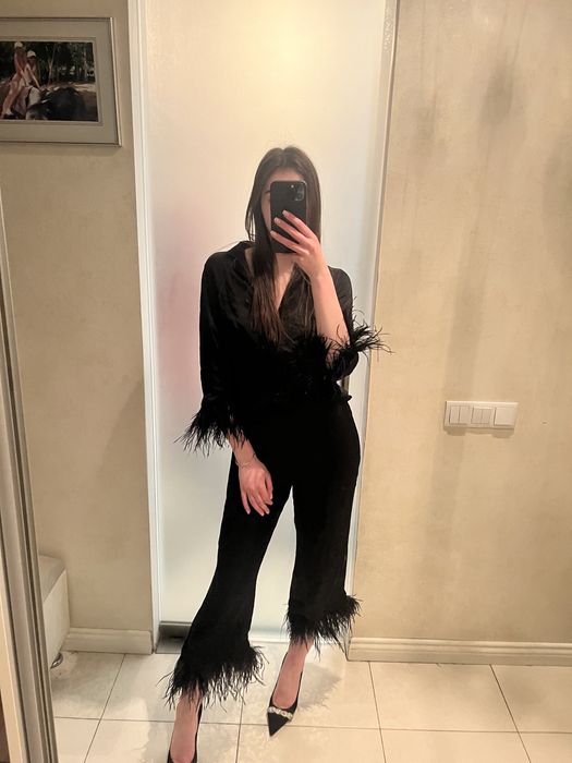 Шовкова піжама Intimissimi з пір’ям страуса
