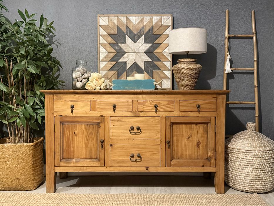 aparador, consola, armario, louceiro, movel, mexicano, rustico