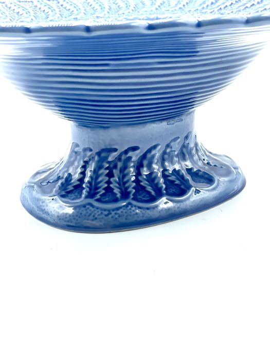 Cesta Azul Trama Basketweave Blue Bordalo Pinheiro