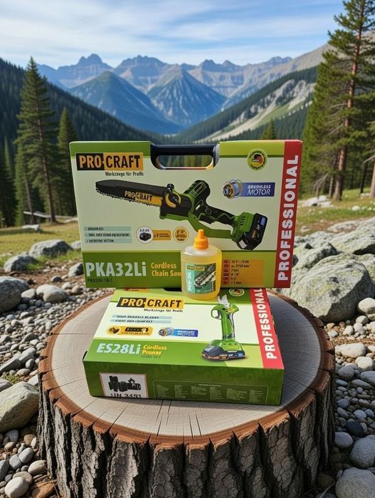 Акумуляторна пила Procraft PKA32Li+секатор Procraft ES28Li(кейс)