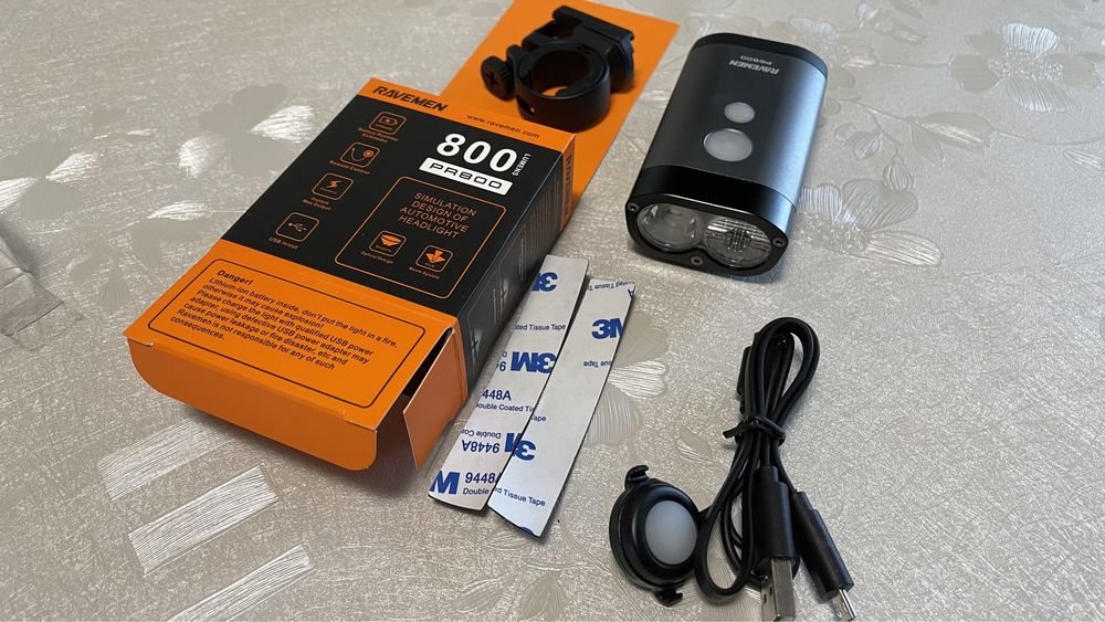 Фара велосипедна передня Ravemen PR800 USB 800 люмен