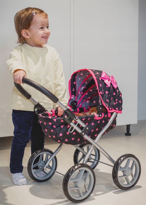 Wózek Dla Lalek Dla Dzieci Składany Daszek Lekki Stabilny Lalki