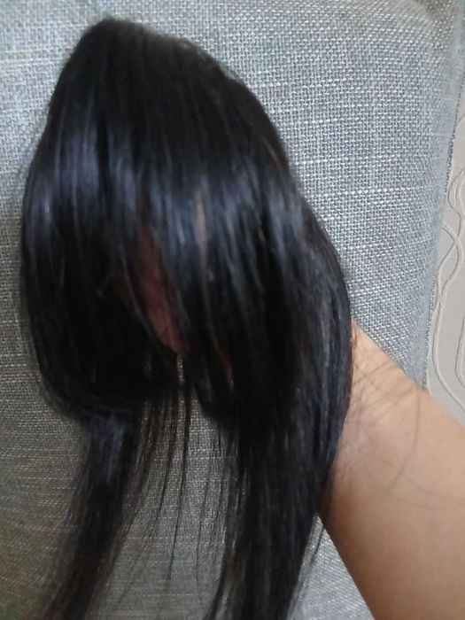 Накладка на макушку (топпер) 25-26 см натуральне волосся 3 застібки