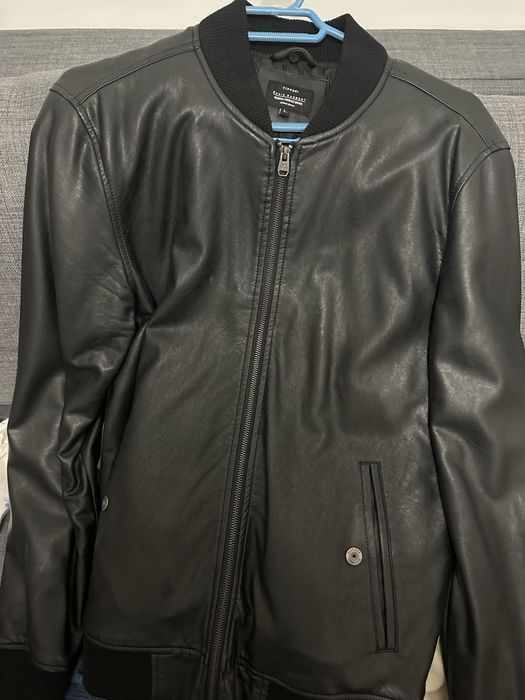 Casaco cabedal preto