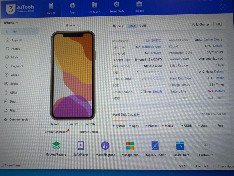 iPhone XS Gold 64gb