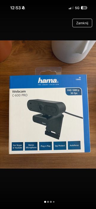 Kamerka internetowa HAMA C-600 Pro USB-A - 1080p
