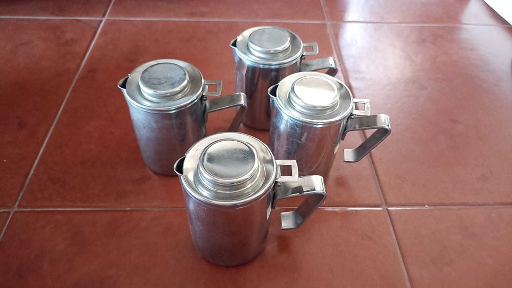 Leiteira em Inox com tampa