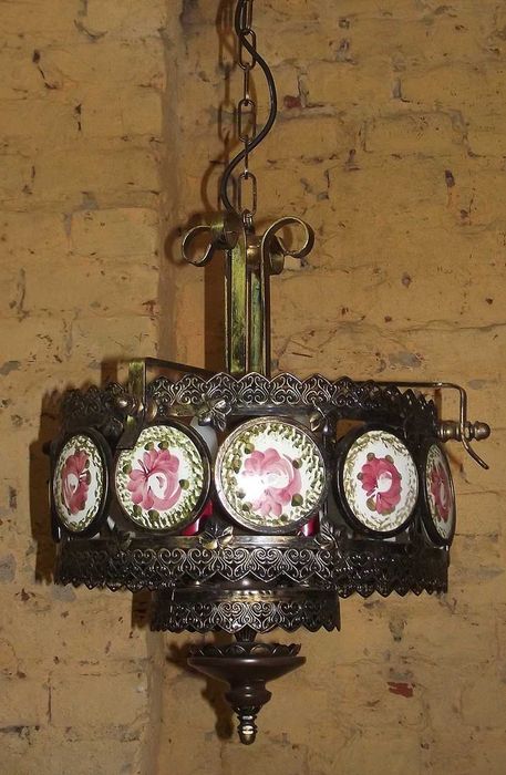 Pałacowa lampa wisząca kuta malowana WYPRZEDAŻ