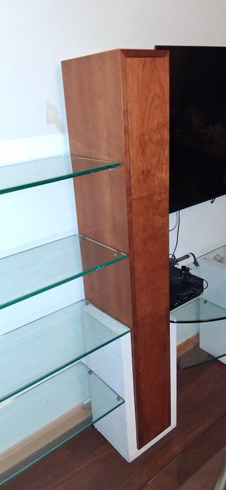 Estante de sala e mesa de centro