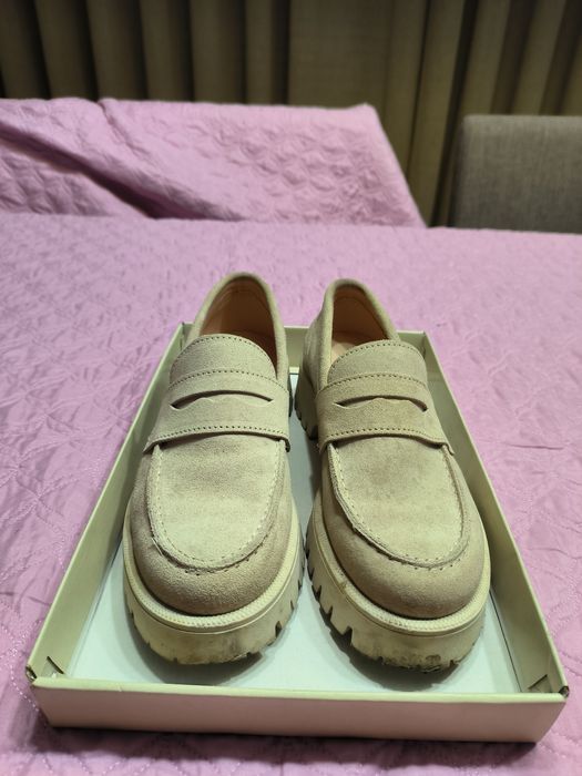 Sapatos beges Mulher