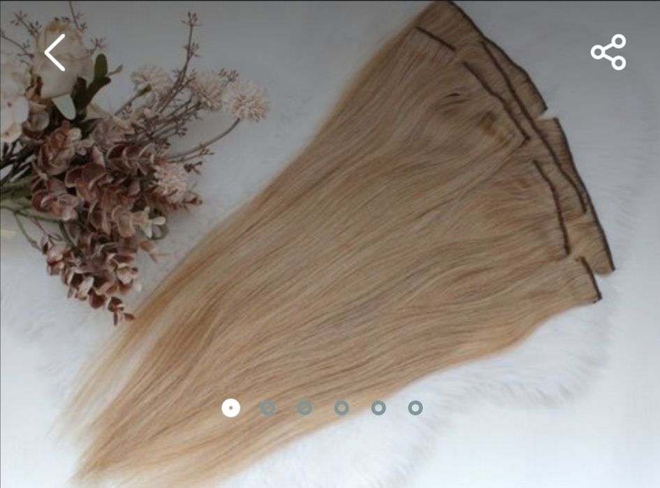 Стрічки натуральні  і треси на заколках