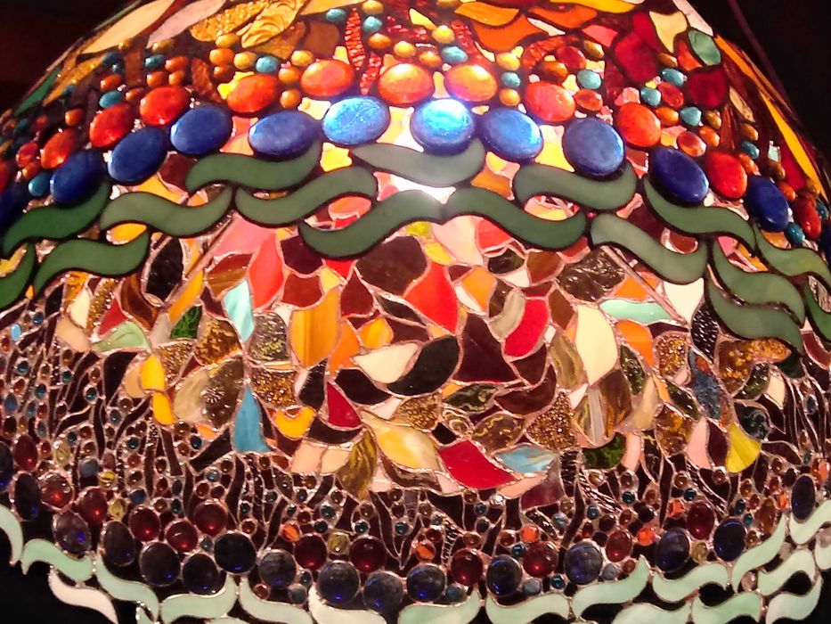 Lampa witrazowa wiszaca