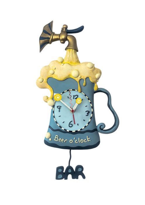 Czas na piwo - wyjątkowy zegar ścienny z wahadłem.