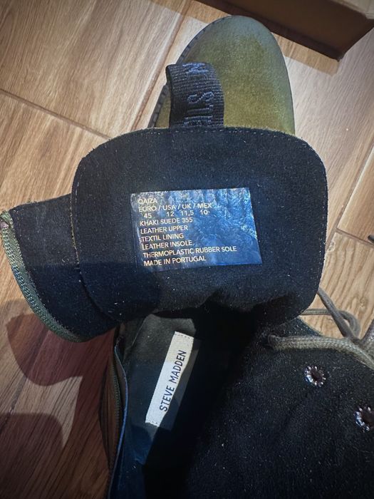 Buty botki Stave Madden 45 sztyblety kazar zielone trzewiki khaki
