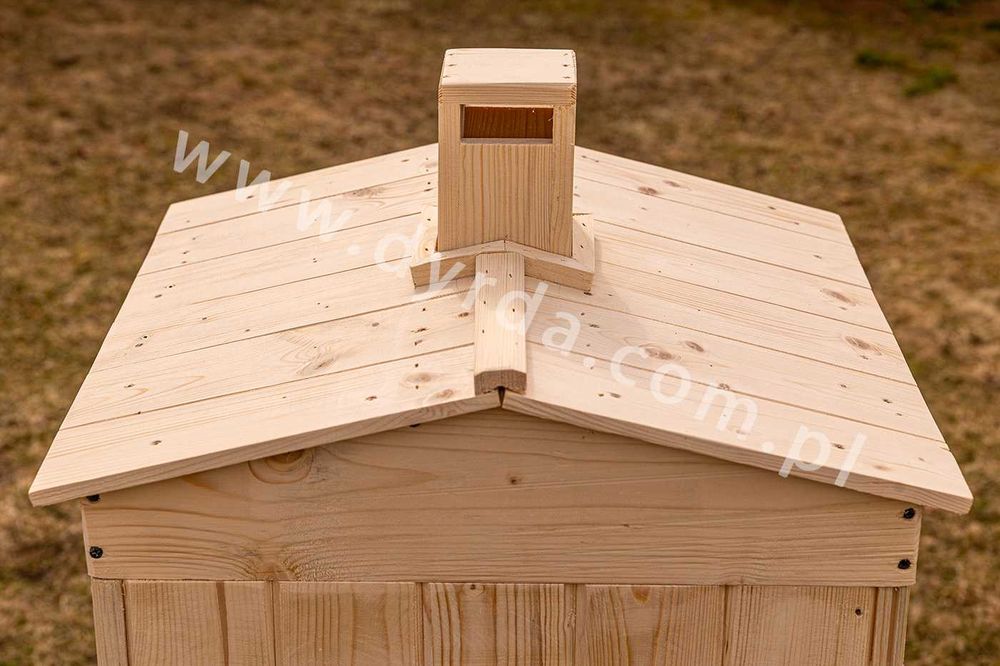 Wędzarnia ogrodowa drewniana DUŻA, 2-komorowa.