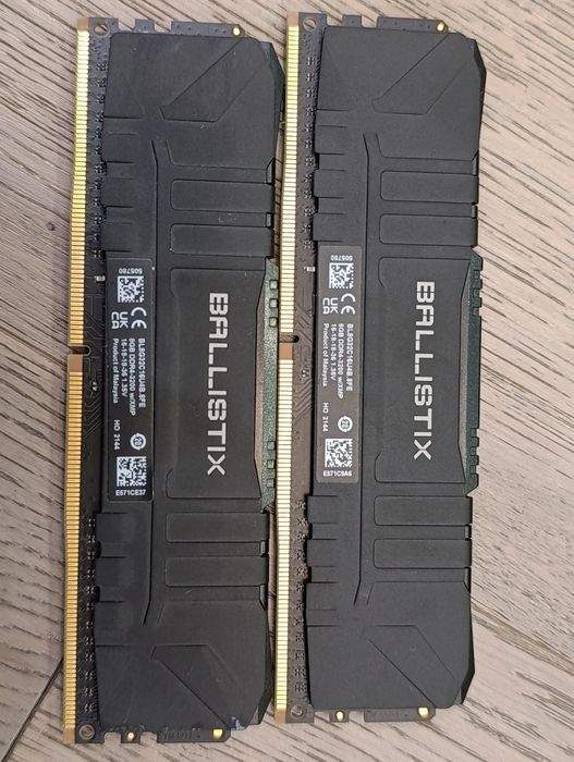 DDR4 Crucial Ballistics 16GB (2x8GB) 4266Mhz OC 3200Mhz XMP