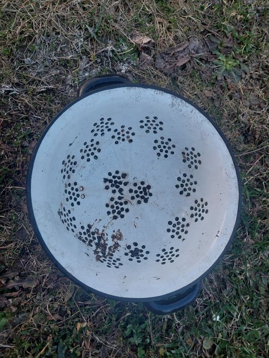 Durszlak emaliowany cedzak PRL