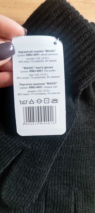 Spredam nowe rękawice męskie czarne