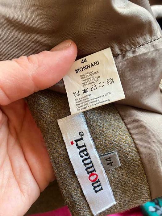 Xxl +size monnari 44 42 braz kawowy bez pastele karmelowa spodnica