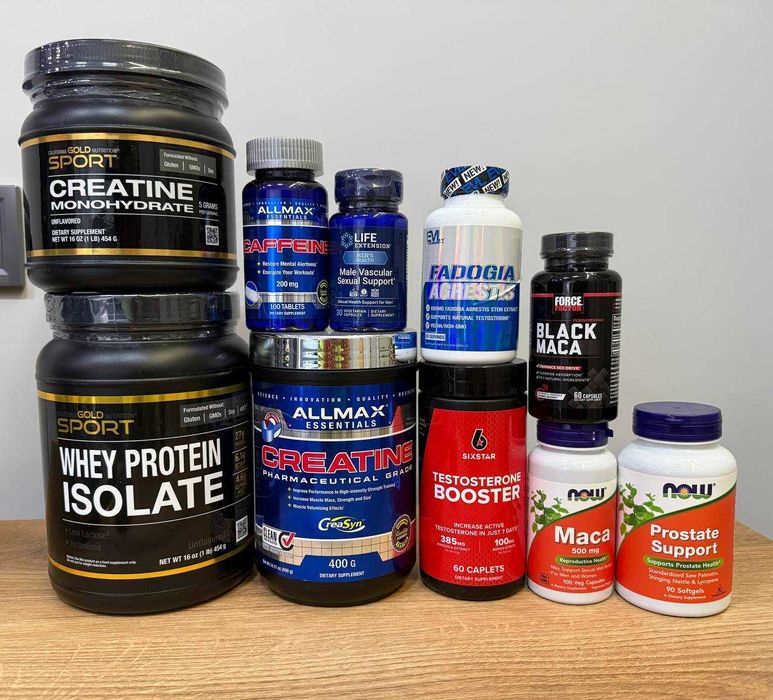 Креатинін Протеїн Фадогія Кофеїн Тестостерон Мака Комплекс від простати Для сексуального здоровя чоловіків