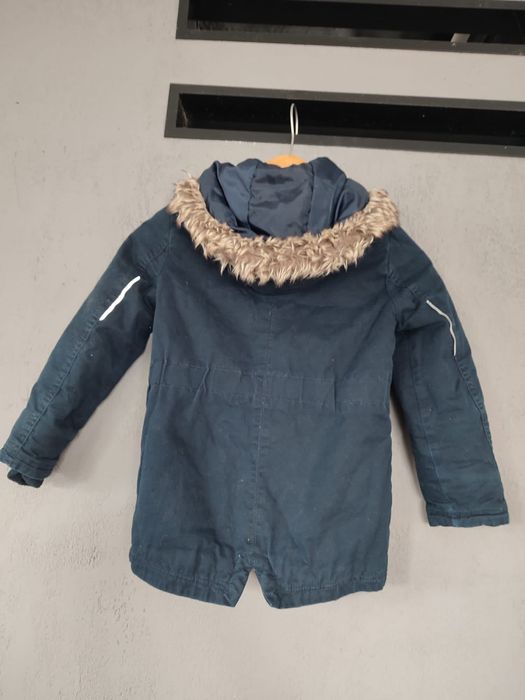 Długa kurtka zimowa parka płaszcz płaszczyk 110